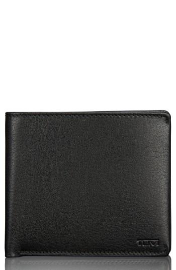 Men's Tumi Global Leather Passcase Wallet - Black
