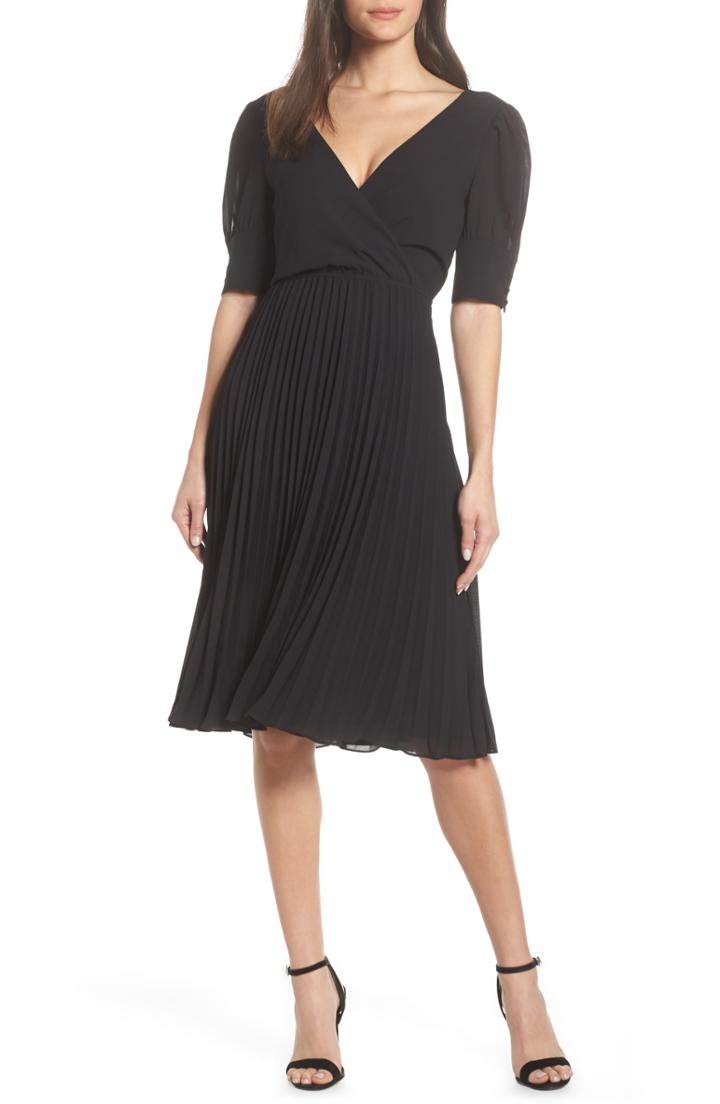 Women's Ali & Jay Angles Flight Chiffon Fit & Flare Dress - Black