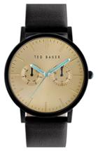 Men's Ted Baker London Multifunction Leather Strap Watch, 40mm
