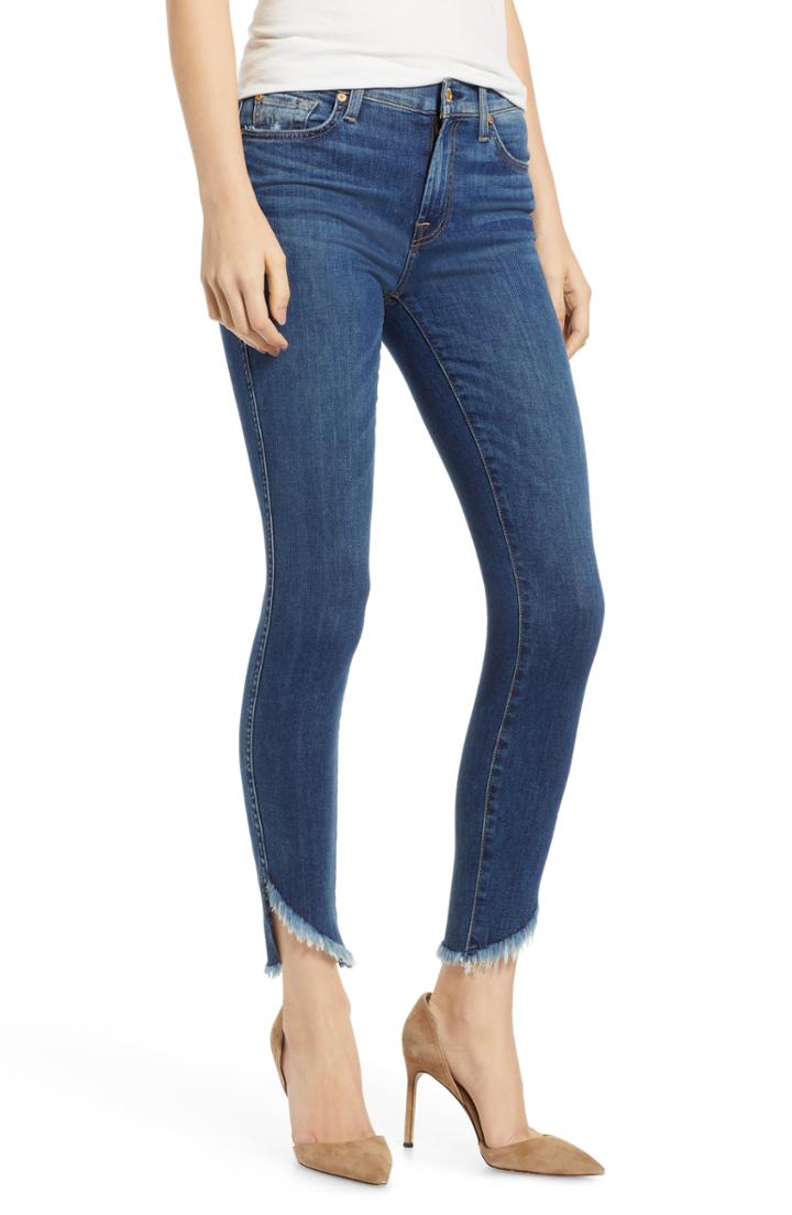 Women's Seven7 The Ankle Skinny Jeans With Raw Angled Hem