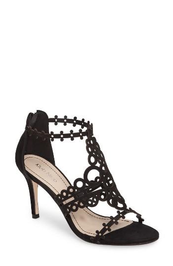Women's Klub Nico 'antonia' Laser Cut T-strap Sandal M - Black