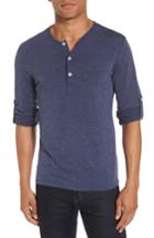 Men's Mizzen+main Dawson Heather Navy Henley