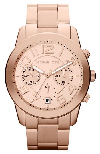 Michael Kors 'mercer' Chronograph Bracelet Watch Rosegold