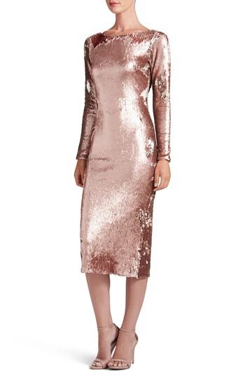 Women's Dress The Population Emery Scoop Back Sequin Body-con Dress - Pink