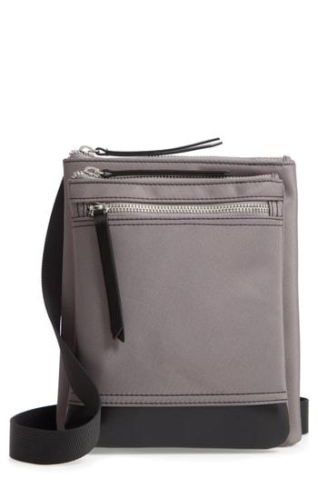 Lodis Los Angeles Zora Nylon & Leather Crossbody Bag - Grey