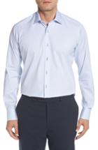 Men's Ike Behar Regular Fit Stripe Dress Shirt .5 32/33 - Blue