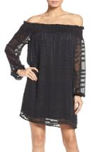 Women's Nsr Off The Shoulder Chiffon Shift Dress