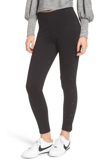 Women's Lysse Snap Track Leggings - Black
