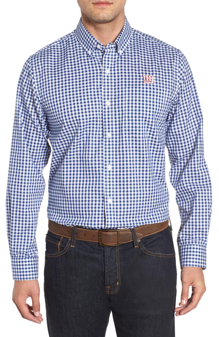 Men's Cutter & Buck League New York Giants Fit Shirt, Size Medium - Blue
