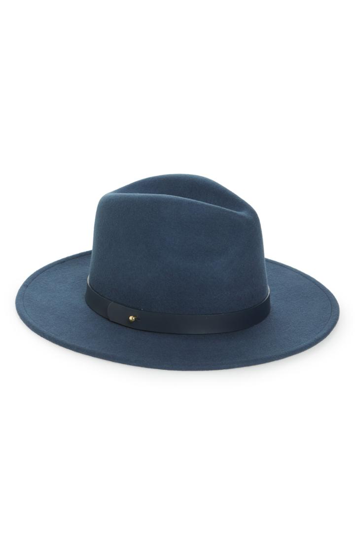 Women's Lack Of Color The Fleur High Crown Wool Fedora - Blue