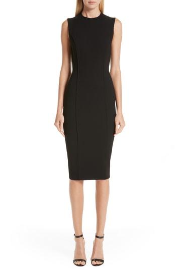 Women's Victoria Beckham Back Zip Body-con Dress Us / 6 Uk - Black