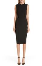 Women's Victoria Beckham Back Zip Body-con Dress Us / 6 Uk - Black