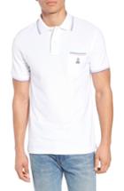 Men's Psycho Bunny Binfield Pocket Polo (s) - White