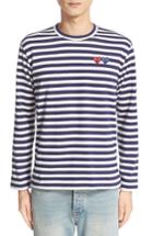 Men's Comme Des Garcons Twin Applique Stripe T-shirt - Blue