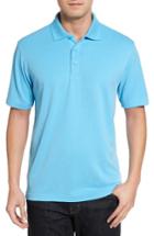 Men's Bugatchi Textured Jersey Polo - Blue