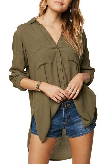 Women's O'neill Twirl Longline Shirt - Green