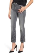 Women's Mother The Insider Frayed Ankle Jeans - Grey