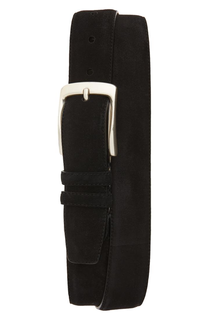 Men's Mezlan Suede Belt - Black