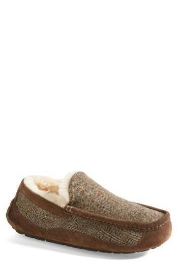 Men's Ugg Ascot Tweed Slipper M - Brown