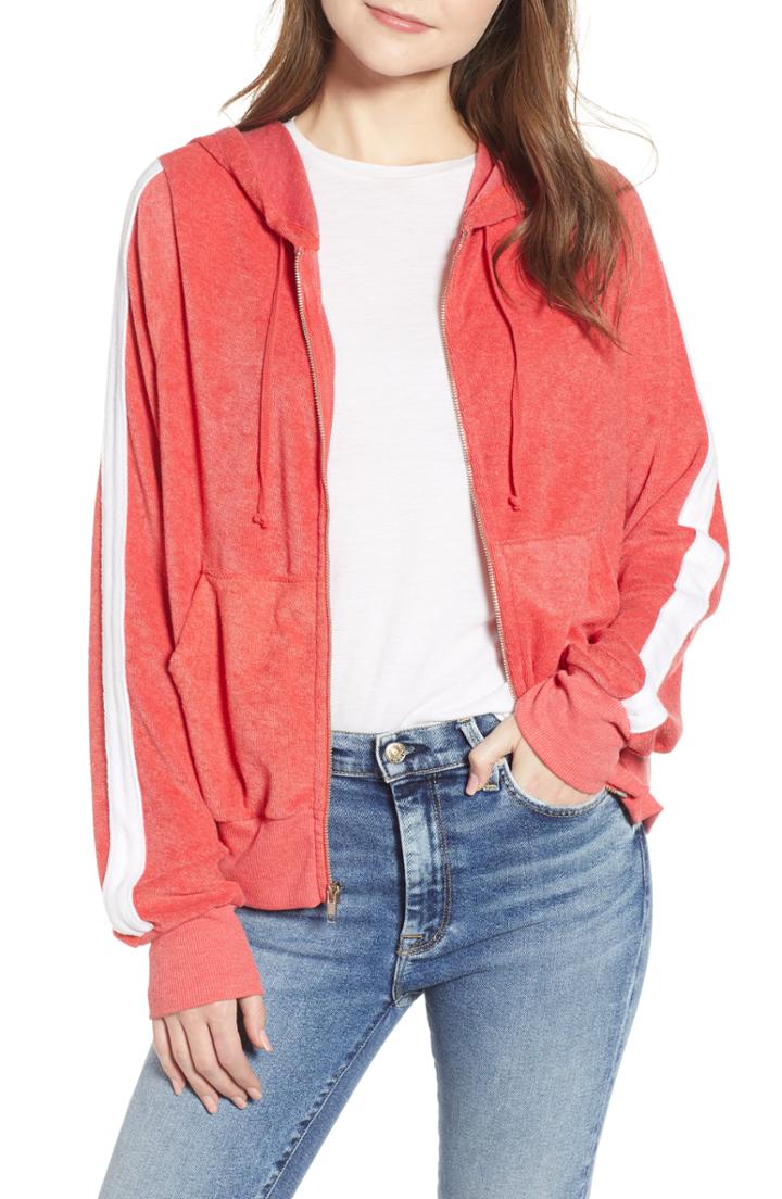 Women's Wildfox Sport Carta Zip Hoodie - Pink