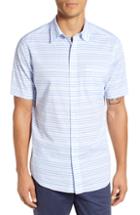 Men's Southern Tide Ocean View Regular Fit Stripe Sport Shirt - Blue