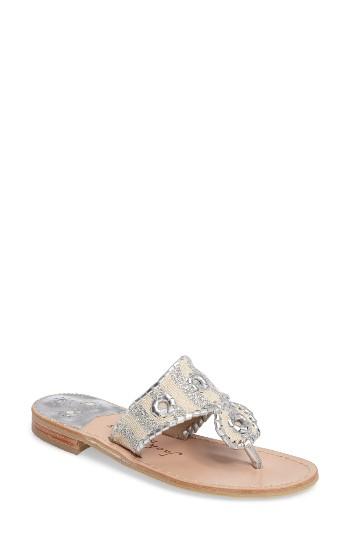 Women's Jack Rogers Marian Sandal M - Metallic