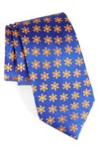 Men's Nordstrom Small Margarita Flower Silk Tie, Size - Orange