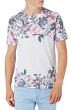 Men's Topman Fade Rose Panel T-shirt - White