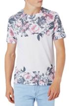 Men's Topman Fade Rose Panel T-shirt - White
