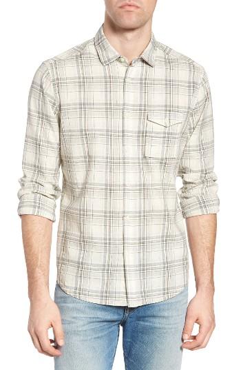 Men's Jeremiah Henri Regular Fit Plaid Cotton & Linen Sport Shirt