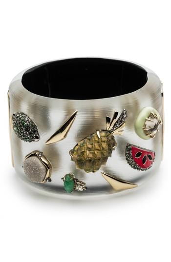 Women's Alexis Bittar Fruit Studded Lucite Hinge Bracelet