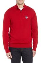 Men's Cutter & Buck Houston Texans - Lakemont Regular Fit Quarter Zip Sweater, Size - Red