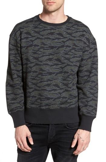Men's The Rail Print Sweatshirt - Black