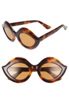Women's Gucci 53mm Cat Eye Sunglasses - Havana/ White
