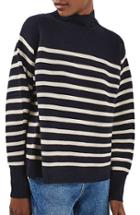Women's Topshop Stripe Turtleneck Sweater