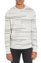 Men's Calibrate Modern Stripe Crewneck Sweater - Grey