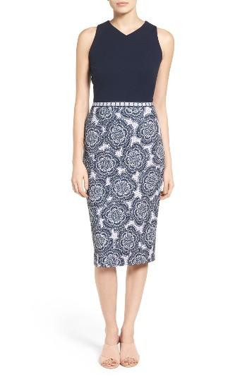 Women's Maggy London Scuba Midi Dress - Blue