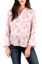 Women's Kut From The Kloth Niki Split Neck Blouse - Pink