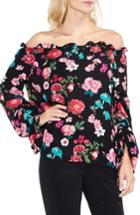 Women's Vince Camuto Off The Shoulder Floral Heirloom Top - Black