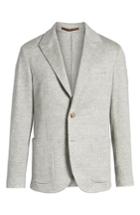 Men's Eleventy Grey Plaid Jersey Jacket R Eu - Grey