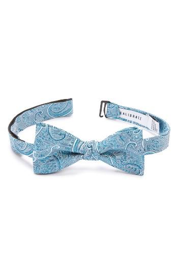 Men's Calibrate Floating Paisley Silk Bow Tie, Size - Green