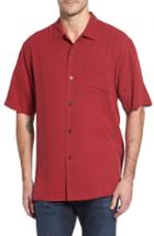 Men's Tommy Bahama 'catalina Twill' Original Fit Silk Camp Shirt - Green