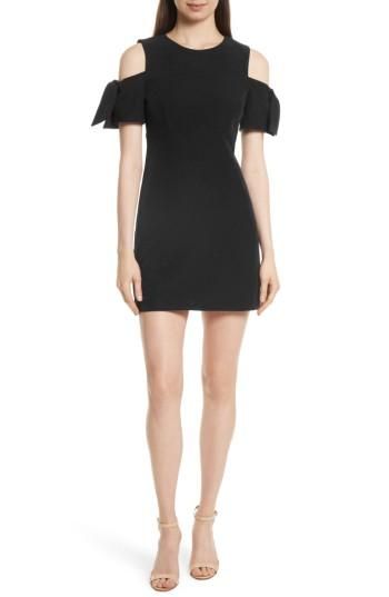 Women's Milly Italian Cady Mod Tie Cold Shoulder Minidress
