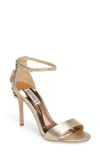 Women's Badgley Mischka Bartley Ankle Strap Sandal M - Metallic