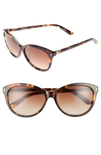 Women's Calvin Klein 57mm Cat Eye Sunglasses - Maple Tortoise
