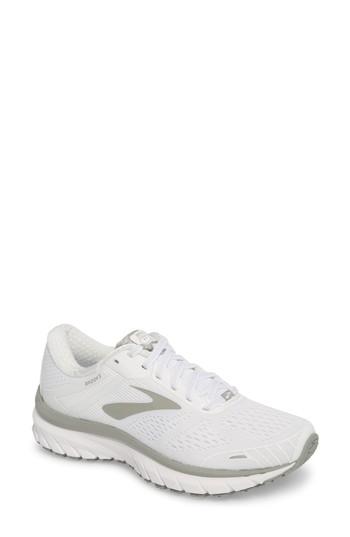 Women's Brooks Adrenaline Gts 18 Running Shoe .5 B - White