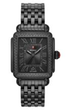 Women's Michele Deco Madison Noir Diamond Dial Bracelet Watch, 33mm