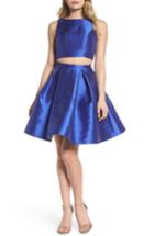Women's Mac Duggal Skater Skirt Two-piece Dress - Blue