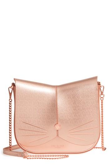 Ted Baker London Kittii Cat Leather Crossbody Bag - Pink