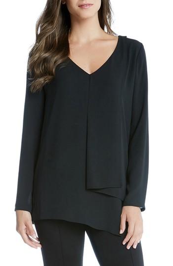 Women's Karen Kane Asymmetrical Drape Crepe Top